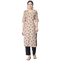 Pinkmint Kurta Set For Women Cotton Printed Straight Kurta With Pant Pack Of 1