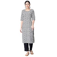 Pinkmint Kurta Set For Women Cotton Printed Straight Kurta With Pant Pack Of 1