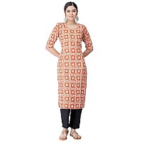 Pinkmint Kurta Set For Women Cotton Printed Straight Kurta With Pant Pack Of 1