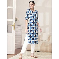 Pinkmint Kurta Set For Women Cotton Printed Straight Kurta With Pant Pack Of 1