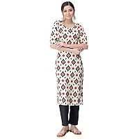 Pinkmint Kurta Set For Women Cotton Printed Straight Kurta With Pant Pack Of 1