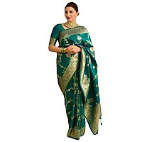 GRECIILOOKS Womens COTTON SILK Saree GLS2379GREEN