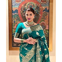 GRECIILOOKS Womens COTTON SILK Saree GLS2379GREEN