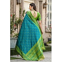 Leriya Fashion Womens Trendy Kanjivaram Soft Lichi Silk Saree With Blouse Piece Green