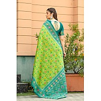 Leriya Fashion Womens Trendy Kanjivaram Soft Lichi Silk Saree With Blouse Piece Green