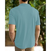 I Enterprise Cotton Blend Regular Fit Round Spread Collar Solid Short Sleeve Tshirt For Men Boys Color Rama Size M