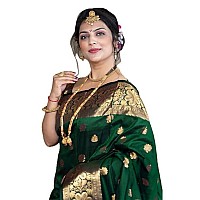 C J Enterprise Womens Banarasi Saree Pure Kanjivaram Silk Saree Soft Design Wear Pattu Sarees Latest Cotton With Blouse Piece Ka