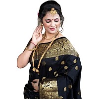 C J Enterprise Womens Banarasi Saree Pure Kanjivaram Silk Saree Soft Design Wear Pattu Sarees Latest Cotton With Blouse Piece Ka