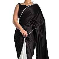 Khunshi creation Exquisite Stylish Satin Saree With Unstitched Blouse Piece Elegant SelfDesign Pattern Luxurious Satin Fabr