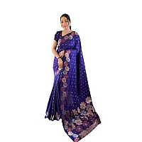 Yashika Womens Banarasi Kanjivaram Cotton Silk Jaquard Saree AZYSOGWEAVEParentVIOLET