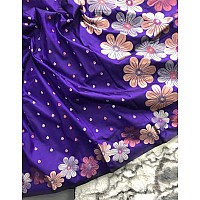 Yashika Womens Banarasi Kanjivaram Cotton Silk Jaquard Saree AZYSOGWEAVEParentVIOLET