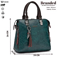 Vismiintrend Leather Sling Satchel Teal Blue Handbag For Women & Girls| Casual Shoulder Bags For Travel, Office, College | Side Purse For Birthday, Anniversary Gift For Wifer & Rakhi Gifts For Sister