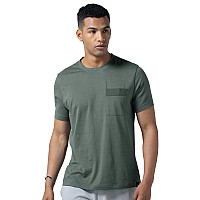 Damensch Regular Fit Half Sleeve Premium Cotton Blend Solid Patch Pocket Lightweight Durable Casual Wear Lounge Wear Elemental T