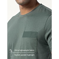 Damensch Regular Fit Half Sleeve Premium Cotton Blend Solid Patch Pocket Lightweight Durable Casual Wear Lounge Wear Elemental T