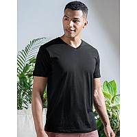 Damensch Regular Fit Half Sleeve V Neck Tshirt Combed Cotton Blend Solid Lightweight Gold Finish Shine Softer Durable Casual Wea