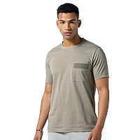 Damensch Regular Fit Half Sleeve Premium Cotton Blend Solid Patch Pocket Lightweight Durable Casual Wear Lounge Wear Elemental T