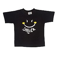 Momdad Smile D7 Text Printed Cotton Baby Black Clothing Setstshirtshorts 3 Different Designs Boysgirls Born Baby To 6 Y