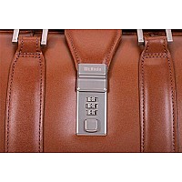 Mcklein V Series Morgan Top Grain Cowhide Leather 17 Leather Litigator Laptop Briefcase Brown 83344