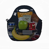 Built Gourmet Getaway Soft Neoprene Lunch Tote Bag Lightweight Insulated And Reusable Black Lb31Blk