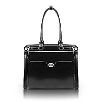 Mcklein W Series Winnetka Top Grain Cowhide Leather 15 Leather Ladies Laptop Briefcase Black 94835