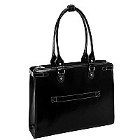 Mcklein W Series Winnetka Top Grain Cowhide Leather 15 Leather Ladies Laptop Briefcase Black 94835