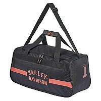 Harleydavidson Rust Orange 1 Logo Sports Duffel Bag Wshoulder Strap Black