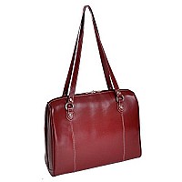 Mckleinusa W Series Glenview Top Grain Cowhide Leather 15 Leather Ladies Laptop Briefcase Red 94746One Size