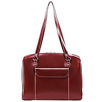 Mckleinusa W Series Glenview Top Grain Cowhide Leather 15 Leather Ladies Laptop Briefcase Red 94746One Size