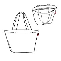 Reisenthel Shopper M Dots Spacious Shopping Bag And Classy Handbag In One Made Of Waterrepellent Material