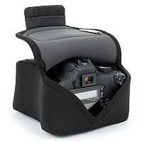 Usa Gear Dslr Camera Sleeve With Neoprene Protection Holster Belt Loop And Accessory Storage Compatible With Canon Eos Rebel