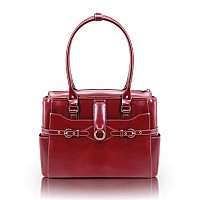 W Series Willow Springs 15 Leather Ladies Laptop Briefcase Red