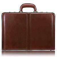 Mcklein V Series Reagan Full Grain Cowhide Leather Leather 35 Attach Briefcase Brown 80444