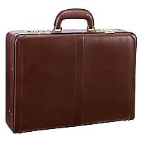 Mcklein V Series Reagan Full Grain Cowhide Leather Leather 35 Attach Briefcase Brown 80444