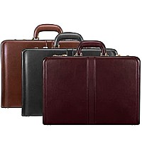 Mcklein V Series Reagan Full Grain Cowhide Leather Leather 35 Attach Briefcase Brown 80444