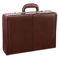 Mcklein V Series Reagan Full Grain Cowhide Leather Leather 35 Attach Briefcase Brown 80444