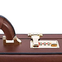 Mcklein V Series Reagan Full Grain Cowhide Leather Leather 35 Attach Briefcase Brown 80444