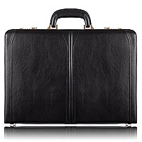 Mcklein V Series Lawson Top Grain Cowhide Leather Leather 35 Attach Briefcase Black 80455