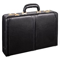 Mcklein V Series Lawson Top Grain Cowhide Leather Leather 35 Attach Briefcase Black 80455