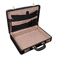 Mcklein V Series Lawson Top Grain Cowhide Leather Leather 35 Attach Briefcase Black 80455