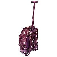 Rockland Single Handle Rolling Backpack, Purple Pearl, 19-Inch