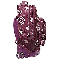 Rockland Single Handle Rolling Backpack, Purple Pearl, 19-Inch