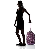 Rockland Single Handle Rolling Backpack, Purple Pearl, 19-Inch