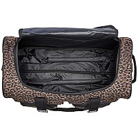 Rockland Rolling Duffel Bag Brown Leopard 100 Polyester 22Inch