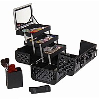 Shany Premier Fantasy Professional Makeup Train Case Cosmetic Box Portable Make Up Case Organizer Jewelry Storage With Locks 3