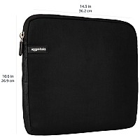 Amazon Basics 14 Inch Laptop Sleeve Compatible Protective Case With Zipper For Macbook Pro Macbook Air Black