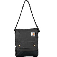 Carhartt Durable Adjustable Crossbody Bag With Flap Over Snap Closure Black