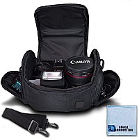 Ecostconnection Medium Soft Padded Camera Equipment Bagcase For Nikon Canon Sony Pentax Olympus Panasonic Samsung Many M