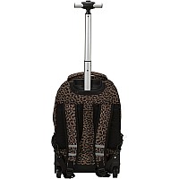 19 Inch Rolling Backpack - Leopard