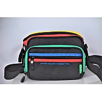 United Colors Of Benetton Video Camera Camcorder Lens Shoulder Bag Case Padded Weather Resistant Black