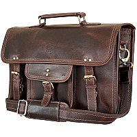 Rustic Town Leather Messenger Bag For Men Full Grain Leather Briefcase Laptop Satchel Office Crossbody Travel Bag 16 Inch Mu